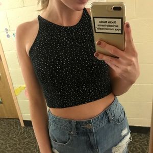 American Apparel Polka Dot Crop Top